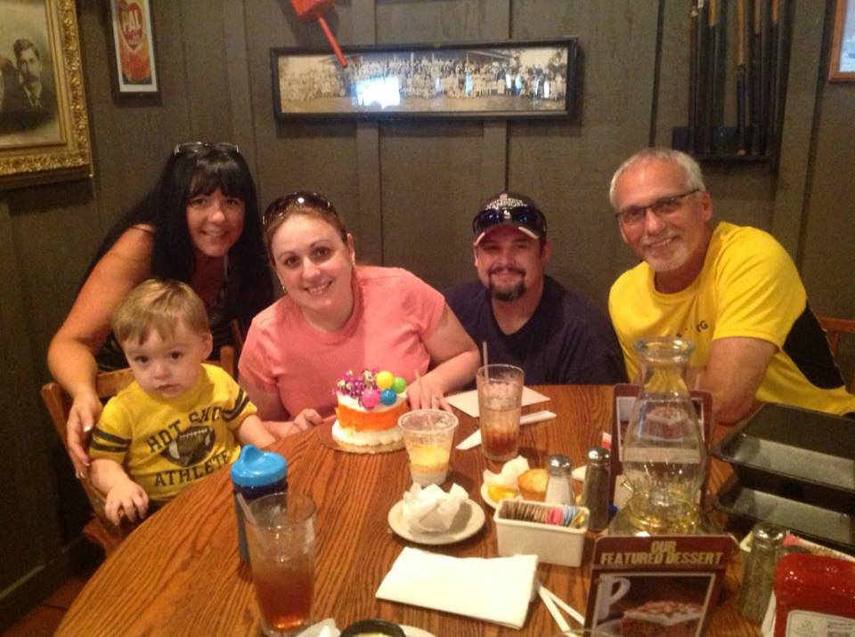 Happy Birthday to me! :) ...dinner with my mom & her hubby at Cracker Barrell...Mr Liam was kinda over the pics at this point...haha!